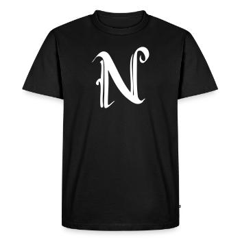 N - Men's Premium Organic T-Shirt - black - Front - Nico (187cm)