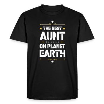 Meilleure tante disant - T-shirt Premium bio Homme - noir - Devant - Nico (187cm)