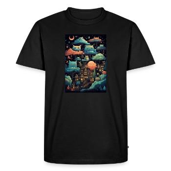 Night Cats Shelter - Men's Premium Organic T-Shirt - black - Front - Nico (187cm)