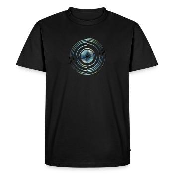 Espace Cercle formes rondes bleu - T-shirt Premium bio Homme - noir - Devant - Nico (187cm)