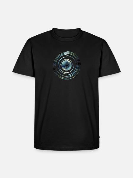 Space Circle Blue AllroundDesigns - Men's Premium Organic T-Shirt - black