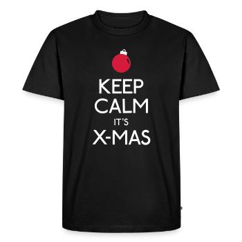 keep calm x-mas - T-shirt Premium bio Homme - noir - Devant - Nico (187cm)