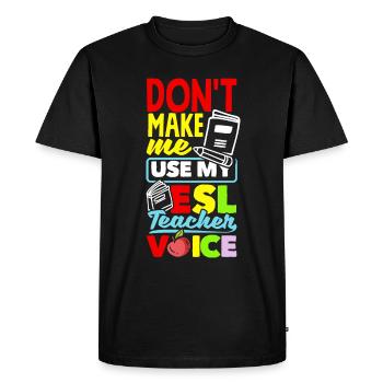 ESL Teacher Linguist Multilingual Teaching - Men's Premium Organic T-Shirt - black - Front - Nico (187cm)
