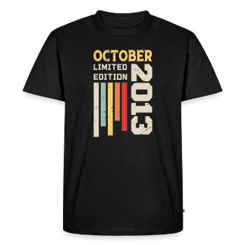 Octobre 2013 - Cadeau anniversaire Octobre 2013 - T-shirt Premium bio Homme - noir - Devant - Nico (187cm)