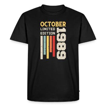 October 1989 - October 1989 Birthday Gift - Men's Premium Organic T-Shirt - black - Front - Nico (187cm)