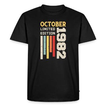 October 1982 - October 1982 Birthday Gift - Men's Premium Organic T-Shirt - black - Front - Nico (187cm)