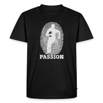 rugby - Men's Premium Organic T-Shirt - black - Front - Nico (187cm)