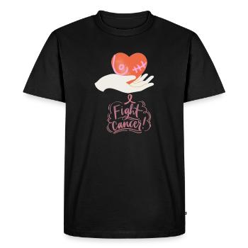 Lutte contre le cancer - T-shirt Premium bio Homme - noir - Devant - Nico (187cm)