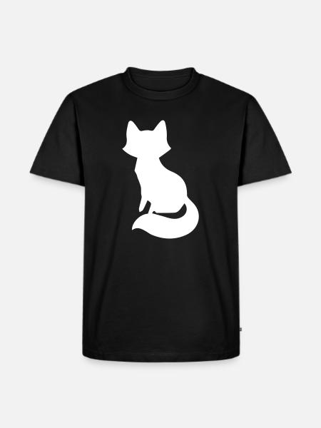 Playful Fox Silhouette Design - Men's Premium Organic T-Shirt - black