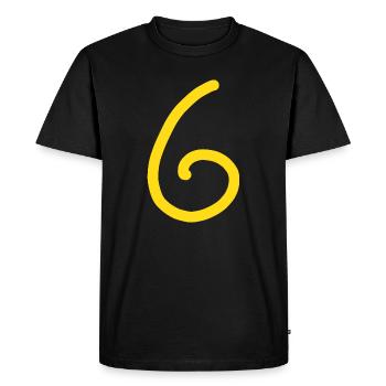 6 Numéro six Numéro Anniversaire - T-shirt Premium bio Homme - noir - Devant - Nico (187cm)