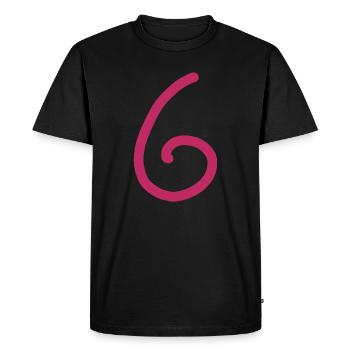6 Numéro six Numéro Anniversaire - T-shirt Premium bio Homme - noir - Devant - Nico (187cm)