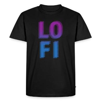Lo Fi musique chill, deep house, beats hip hop - T-shirt Premium bio Homme - noir - Devant - Nico (187cm)