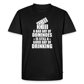 Domino game design - Men's Premium Organic T-Shirt - black - Front - Nico (187cm)