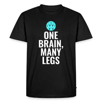 Un cerveau plusieurs jambes nageuse synchronisée - T-shirt Premium bio Homme - noir - Devant - Nico (187cm)