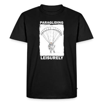 Parapente d'aventure Lire - T-shirt Premium bio Homme - noir - Devant - Nico (187cm)