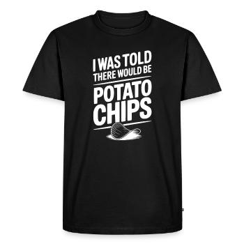 I Was Told There Would Be Potato Chips - Men's Premium Organic T-Shirt - black - Front - Nico (187cm)