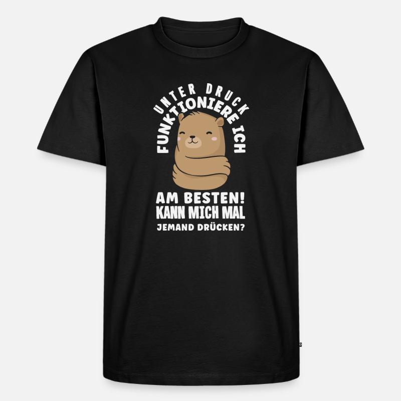 I function best under pressure - Men's Premium Organic T-Shirt - black