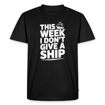 Cette semaine, je m’en fiche complètement - T-shirt Premium bio Homme - noir - Devant - Nico (187cm)