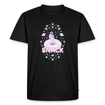 Astronaut Donut Snack - T-shirt Premium bio Homme - noir - Devant - Nico (187cm)