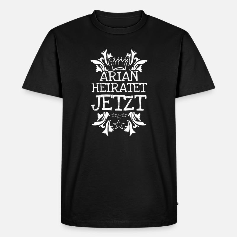 Bachelor Arian - Männer Premium Bio T-Shirt - Schwarz