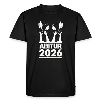 Motif de la cérémonie de remise des diplômes de l’Abitur 2026 - T-shirt Premium bio Homme - noir - Devant - Nico (187cm)