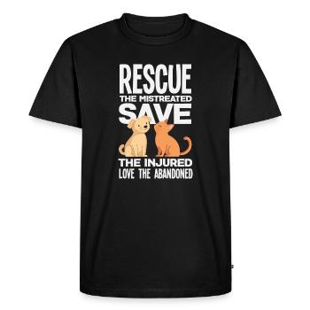 Care Adopt Animal Rescue Rescue Injured - Men's Premium Organic T-Shirt - black - Front - Nico (187cm)