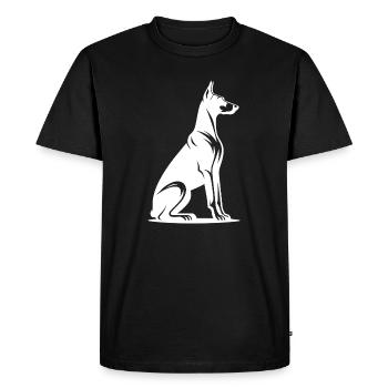 Loyal Doberman Guard Dog Silhouette - Men's Premium Organic T-Shirt - black - Front - Nico (187cm)