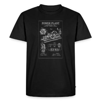 Centrale électrique Industrial Blueprint - T-shirt Premium bio Homme - noir - Devant - Nico (187cm)