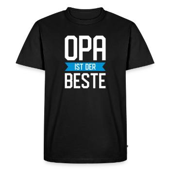 OPA IST DER BESTE - Männer Premium Bio T-Shirt - Schwarz - Vorne - Nico (187cm)