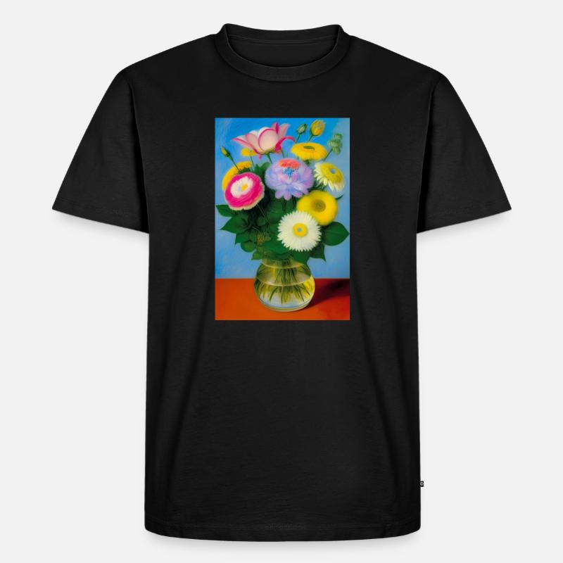 Blumen in einer Vase - Männer Premium Bio T-Shirt - undefined