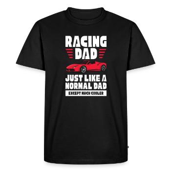 Papa de course comme un design normal mais beaucoup plus cool - T-shirt Premium bio Homme - noir - Devant - Nico (187cm)