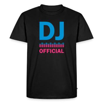 dj official - Men's Premium Organic T-Shirt - black - Front - Nico (187cm)