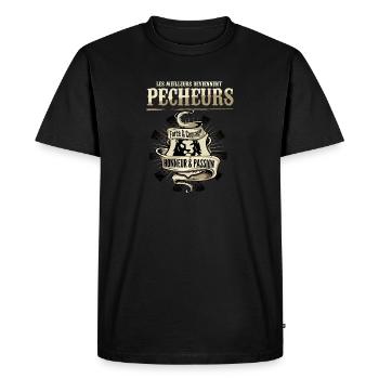 Meilleurs pecheurs - T-shirt Premium bio Homme - noir - Devant - Nico (187cm)