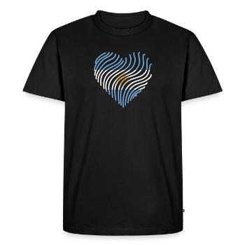 Argentine - T-shirt Premium bio Homme - noir - Devant - Nico (187cm)