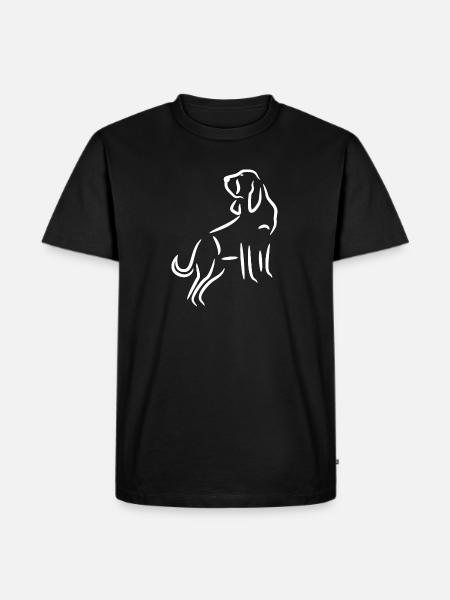 Bloodhound drawing - Men's Premium Organic T-Shirt - black