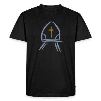 Papstmütze - Men's Premium Organic T-Shirt - black - Front - Nico (187cm)