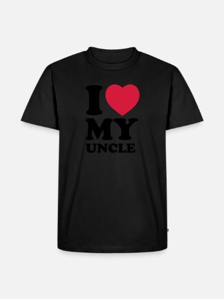 I love my uncle - Männer Premium Bio T-Shirt - Schwarz