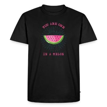 You Are One In A Melon Summer Watermelon Gift - T-shirt Premium bio Homme - noir - Devant - Nico (187cm)