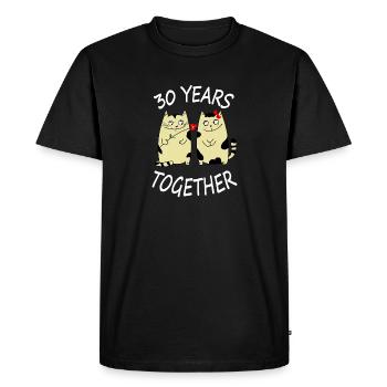 Voulez-vous être avec moi 30 ans - T-shirt Premium bio Homme - noir - Devant - Nico (187cm)
