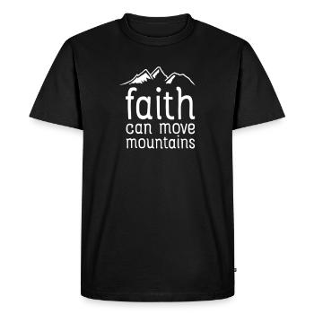 Faith Can Move Mountains - T-shirt Premium bio Homme - noir - Devant - Nico (187cm)