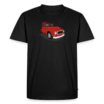 Duo Rouge - T-shirt Premium bio Homme - noir - Devant - Nico (187cm)