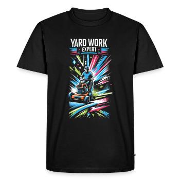 Yard Work Expert 15 - Men's Premium Organic T-Shirt - black - Front - Nico (187cm)