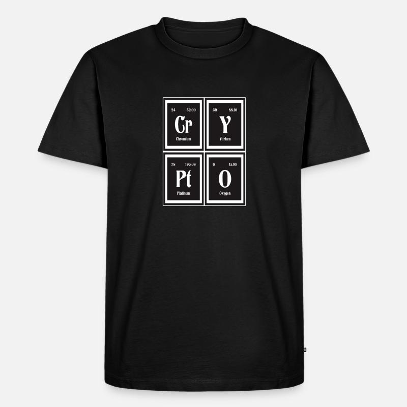 Krypto-| Periodensystem der Elemente - Männer Premium Bio T-Shirt - Schwarz