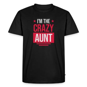 at The Crazy Aunt - Men's Premium Organic T-Shirt - black - Front - Nico (187cm)