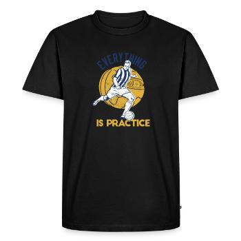 Everything Is Practice Retro Cool Football Designs - Men's Premium Organic T-Shirt - black - Front - Nico (187cm)