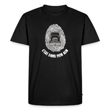 dans mon adn - T-shirt Premium bio Homme - noir - Devant - Nico (187cm)