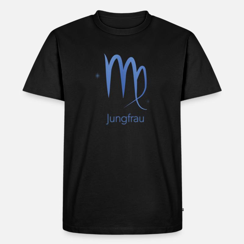 Sternzeichen Jungfrau - Männer Premium Bio T-Shirt - Schwarz