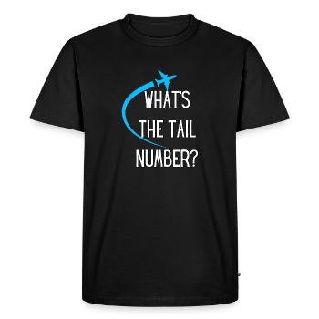 Observateur d’avions et photographie d’aviation - T-shirt Premium bio Homme - noir - Devant - Nico (187cm)