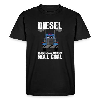 Camion diesel vs conception électrique pour - T-shirt Premium bio Homme - noir - Devant - Nico (187cm)