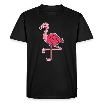 Flamingo Dragon Fruit Design pour - T-shirt Premium bio Homme - noir - Devant - Nico (187cm)